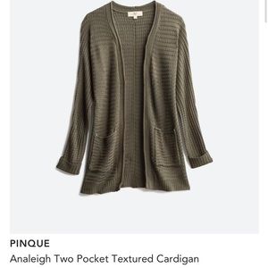 PINQUE Two-pocket textured cardigan